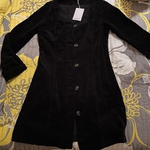 Corduroyed black dress